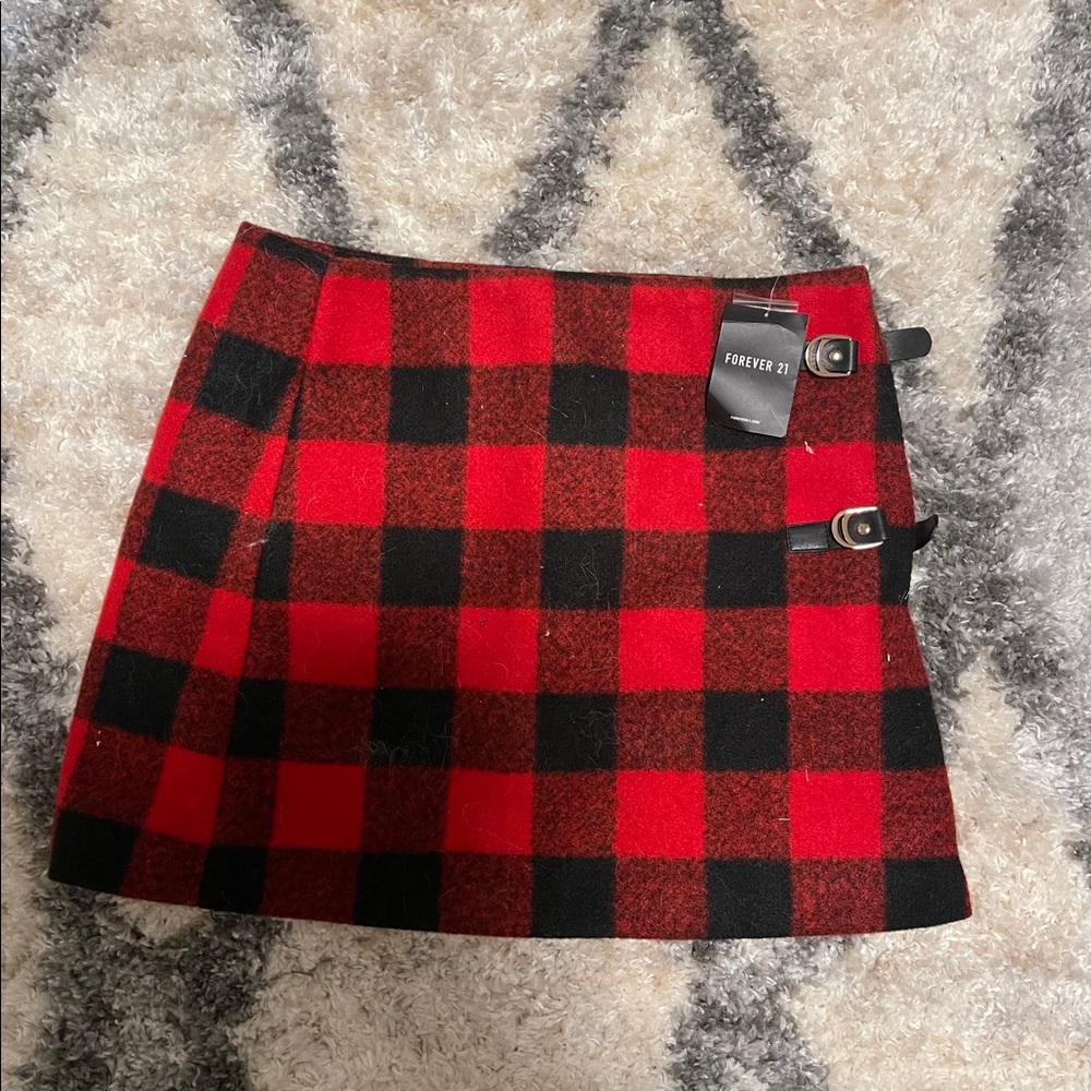 Plaid mini skirt
